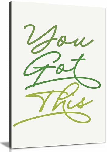 You Got This Gerahmter Leinwanddruck, Bilder für Wände, Schlafzimmer, Wohnzimmer und Badezimmer, 31 x 20 cm
