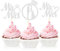 Sotpot Silver 24pcs Miss to Mrs Cupcake Toppers with Ring For Wedding Bridal Shower,Wedding Engagement Party Cake Decorations