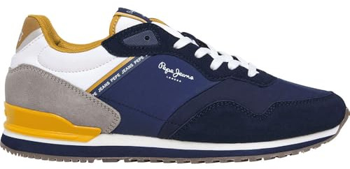 Pepe Jeans Herren London Muse M Sneaker, blau, 43 EU