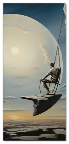 posterdepot Türtapete Türposter Schaukel am Himmelsrand - Größe 93 x 205 cm - Türaufkleber mit Kleister