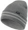 Wmcaps Mütze Herren mit Reflektierendem Streifen, Unisex Stretch Beanie mit Umschlag, Winddichte Outdoor Wintermütze für Damen, Winter Warme Laufmütze Geschenke für Sie oder Ihn, Grau
