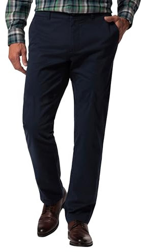 Boston Park Herren große Größen Übergrößen Menswear L-8XL Chino, Bauchfit, Bund seitlich elastisch, bis 70/35 Navy blau 56 832307130-56
