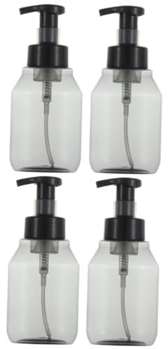 Cabilock 4piezas Botellas De Presión para Envase Transparente De Pet para Cosméticos para Jabón Lociones y Viajes