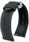 JVEIWAD 20 mm 21 mm 22 mm 23 mm 24 mm Nylon-Leder-Armband, kompatibel mit Tag Heuer Citizen No.5 WATCH Herren Damen Canvas Stoff Uhrenarmband(Blue line-silver,21mm)