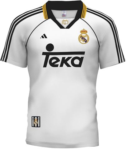 R. Madrid Jersey 2000 Season - Classic Camiseta Real Madrid - GALACTICOS ERA, White, Medium