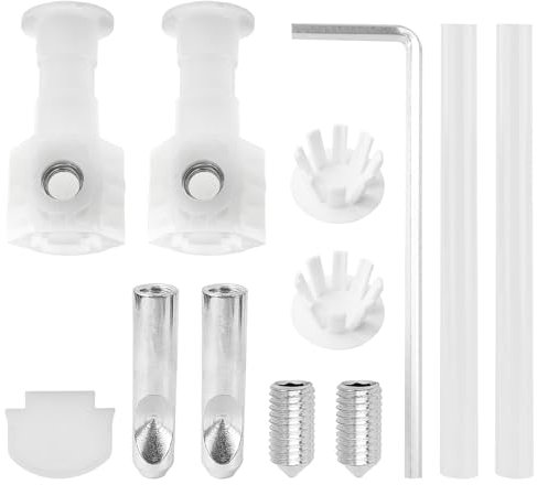 Juego de Fijación para WC, Juego de Tornillos de Fijación Universal para WC Suspendido, Accesorios para la Instalación de WC, Juego de Fijación para WC Suspendido con Llave Inglesa (Blanco)