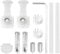 Fissaggio per WC, Set di Viti di Fissaggio Universali per WC Sospesi, Accessori per l'installazione di WC, Set di Fissaggio per WC Sospesi con Chiave (Bianco)