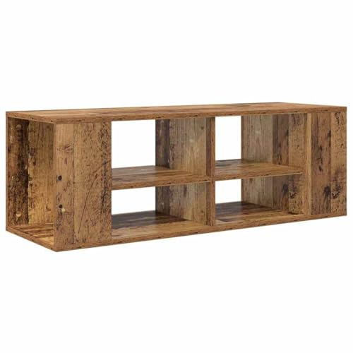 vidaXL Wall-Mounted TV Cabinet Wall-mounted Old wood 102 x 35 x 35 cm, Modern Rectangular Tv Cabinet, Wall Mounted Storage, Stylish Media Console, Space Saving Unit, Functional Living Room Furniture