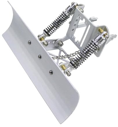 Luwecf Spazzaneve RC Anteriore Pala per Neve Attrezzo di Rimozione Kit per Veicoli Telecomandati in Alluminio Portatile Adatto per Hobbisti E Gioco Sull, Argento