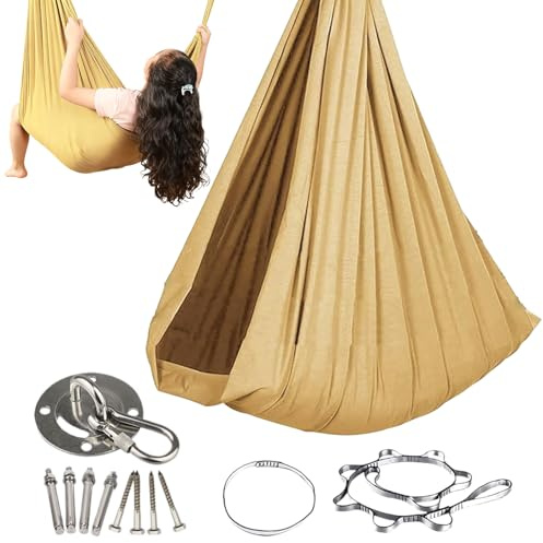 Bomefoi Hamac Suspendu pour - Support Élastique Confortable,Chaise de Hamac Balançoire pour Enfant - pour Filles Et Chambre Balcon Jardin Camping Pelouse Véranda Terrasse Patio