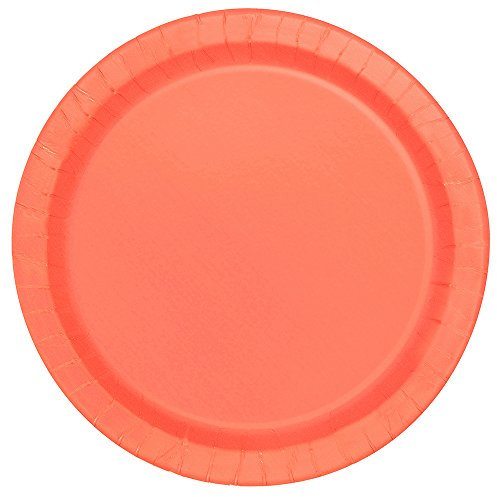 9 Round Dinner Plates | Classy Coral Color Theme | 16ct