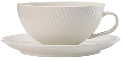 Maxwell&Williams Diamonds Round Teetasse mit Untertasse