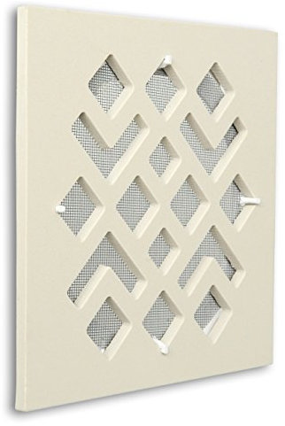 La Ventilazione CERGMSBIX - Rejilla de ventilación de cerámica de gres, blanco, 200 x 200 mm