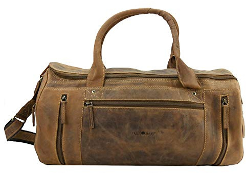 Greenburry Sporttasche Ledertasche Braun Freizeittasche