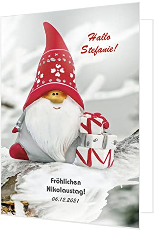 Unser-Festtag Große schöne Nikolauskarte oder Weihnachtskarte, Text kann individuell geändert werden! Mit Umschlag. Format DIN A4.
