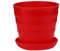 Blumentopf aus Kunststoff,Colorful Blumentöpfe Blumenvase Übertopf Pflanzkübel Pflanztöpfe Pflanzentopf Kräutertopf für Innen Außen Pflanze, 9 x 9 x 8 cm,Rot