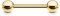 viva-adorno Universal Barbell Piercing Stab Zungenpiercing Brustpiercing Intimpiercing Stecker Hantel Edelstahl beschichtet Z310Z, 1,6x16x5mm, gold