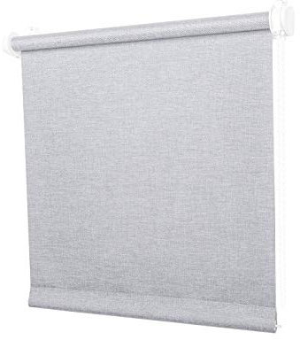 Ventanara® Rollo ohne Bohren tageslicht Seitenzugrollo Klemmfix Fensterrollo Struktur Denimblau 120 x 150 cm