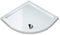 SIRHONA Receveur de douche courbé 80 x 80 cm bac à douche extra-plat, Blanc