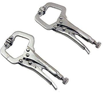 US PRO Tools 2 Piece Mini Locking C Clamp Set - C-Clamps 1832