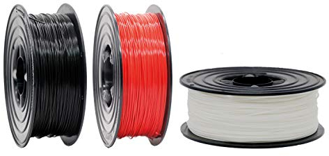 OWL-Filament Premium 3D PLA Filament 1kg 1,75mm Made in Germany (3kg / 1x 1kg Schwarz/Rot/Weiß)