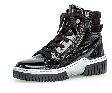 Gabor Damen Stiefeletten Schuhe Boots Lackleder Elegant Freizeit Uni Stiefelette Boots Lack Plateau