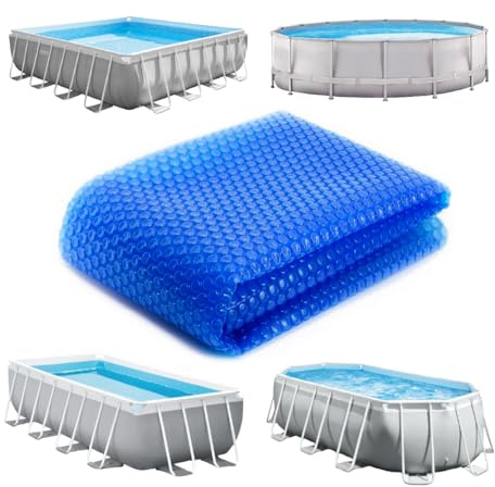 Linxor - Bâche à Bulles Ronde, Ovale, carrée ou Rectangle pour Piscine intex ou Autre - 180 microns - Bleu - Plusieurs Tailles Disponibles - 3,05 x 6,10 m Ovale