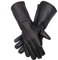 Herren Mittelalter Renaissance Cosplay Ungefüttert Handschuh Echtes Leder Kostüm Handschuhe Artillerie Kavallerie Säugling Lange Arm-Manschette - Schwarz - Klein