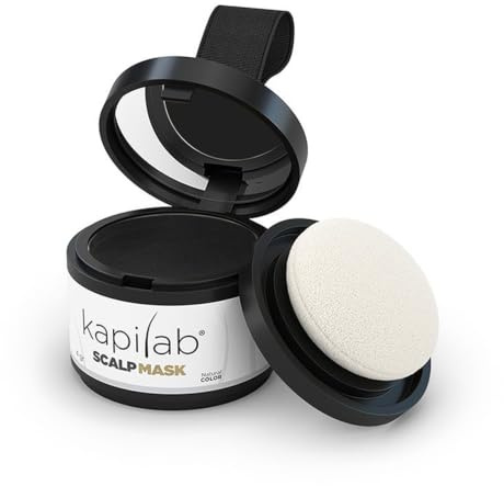 Kapilab Scalp Mask Ansatzpuder 4 g - Dunkel Braun - Kaschiert dünnes Haar bei der ersten Anwendung - Haar Concealer für Männer und Frauen - wasserfestes Haar Make-up