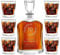 Maverton Ensemble de Carafe en Verre Personnalisé a Whisky Rhum Cognac Avec 6 Verres a Whisky Gravés Cadeau Personnalisé Couple - 700 ml Service Universel Verre a Whisky et Carafe - Ensemble
