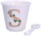 La Porcellana Bianca - Bicchierino Lettera S con Cucchiaino - Arredo Casa, Cucina - Linea Unico - Idea Regalo - Porcellana - 75 CC; Ø 6,7; h6 cm