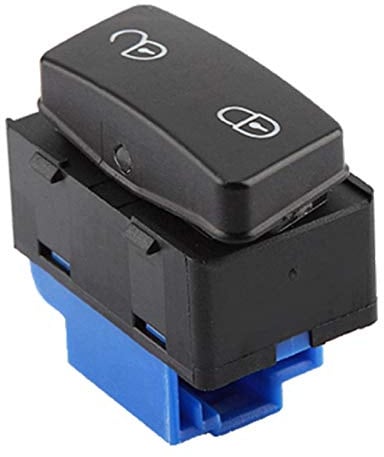 Qiilu Interrupteur de verrouillage de porte, bouton de commande de l'interrupteur de déverrouillage de la porte centrale Interrupteurs à bouton-poussoir de voiture à haute