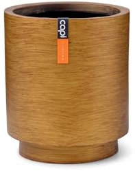 Capi Europe - Gefäß Zylinder Retro Gold & Copper - 23x25 - Gold - Öffnung Ø20 - Blumentopf für drinnen - BRTG315