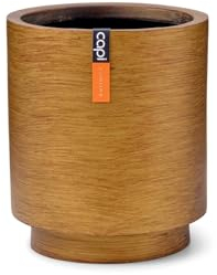 Capi Europe - Gefäß Zylinder Retro Gold & Copper - 11x12 - Gold - Öffnung Ø10 - Blumentopf für drinnen - BRTG312