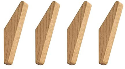ACMEDE Lot de 4 Porte Mural Bois, Brun Patere Murale Bois Crochet Porte Manteau Bois Patère Mural Bois Triangle Crochet Mural Support Mural en Bois Naturel Suspendus Chapeaux Sacs Serviettes