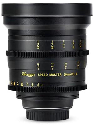 wotsun Zhongyi Mitakon Speedmaster Cinema - Lente de apertura grande T1.0 de 50 mm para cámara Canon EF, color negro