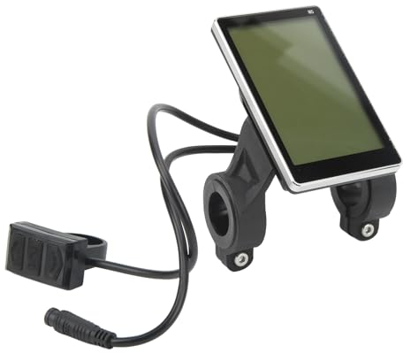 Alomejor Ebike LCD-Display, Elektrofahrrad M5 LCD-Panel-Bildschirm mit Wasserdichtem Anschluss, Elektroroller-Display-Messgerät Zur Modifikation