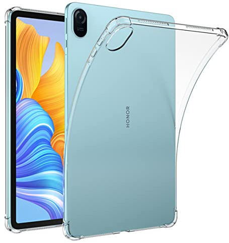 carinacoco Clear Case for Honor Pad 8 12 Inch Tablet, Ultra Transparent Soft TPU Protective Cover, Lightweight Flexible Silicone Shockproof Rugged Back Case for Honor Pad 8
