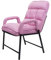 Sedia Poltrona Imbottita Relax Regolabile HWC-K40 Metallo Tessuto Rosa