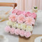 Kisflower Künstliche Blumen, künstliche Rosen, künstliche Dahlie, Blumen mit Stielen für selbstgemachte Hochzeit, Brautstrauß, Party, Heimdekoration (Rose Pink)