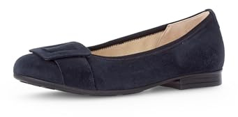 Gabor Damen Klassische Ballerinas, Frauen Flats,Wechselfußbett,Moderate Mehrweite (G),Sommerschuhe,Slipper,flach,Dark-Blue,37 EU / 4 UK