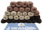 Häkelgarn Allroundgarn Mützengarn m.57% Baumwolle 30 x 25gr Knaul + Buch - ohne Banderole - Set (beige -braun)