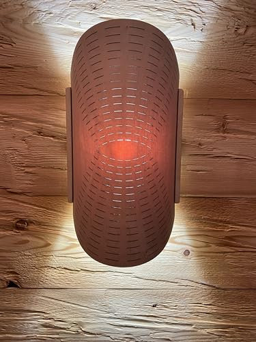 Schnizer Saunaleuchte Wandlampe aus Birke, blendfrei. (Strahlenring)