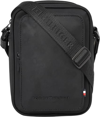 Tommy Hilfiger TH REPREVE MINI REPORTER Schultertasche Herren, Schwarz (Black), OS