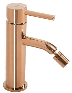 Rea ROBINET DE BIDET LUNGO ROSE GOLD Mitigeur monocommande en Laiton pour WC Toilette Salle de Bain (Or rose)