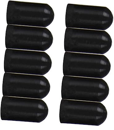 TOYANDONA Protectores Para Baquetas De Silicona Negros, 10 Unidades, Puntas Silenciosas Para Práctica, Funda Protectora Elástica Para Baquetas, Accesorios Para Batería y Reducción De Volumen