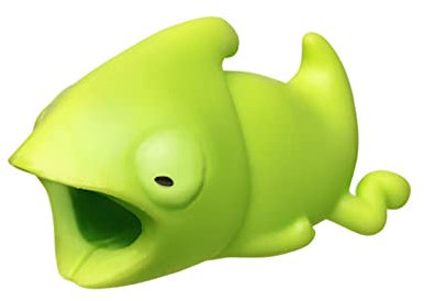 TOPINCN Cute Animals Bite USB Charger Protector PVC Animal Shaped Data Cable Protector Silicone Anti Break Bite Wire Charging Protector and Cord Holder (#2)