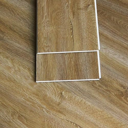 Display Guru Anti Slip, Waterproof, Fireproof SPC Vinyl Flooring Floor Planks Home Office Kitchen Bedroom Bathroom and Restaurants (Oak Brown)