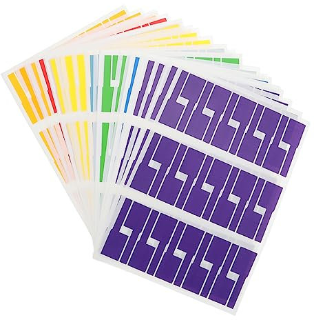 DOITOOL 20sheets Self-Adhesive Cable Label Sticker Kit Sticky Labels for Wire Tags Ethernet Cable Cord Management Resistant to Tear and Oil Writeable Oil-Based Pens