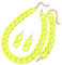 Tesselite Stück/Set Acryl-Gliederkette, Choker-Halskette für Damen, Bohemain, matt, bunt, Statement-Ohrringe, Armbänder, Halsketten, Schmucksets, Fluoreszierendes Gelb, Einheitsgröße